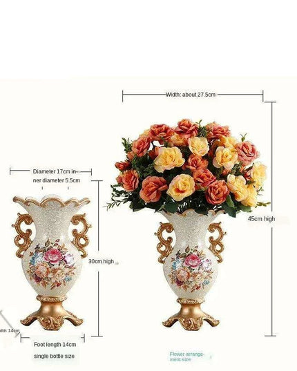 Luxury European Resin Accent Vase: A Touch of Elegance for Home Decor