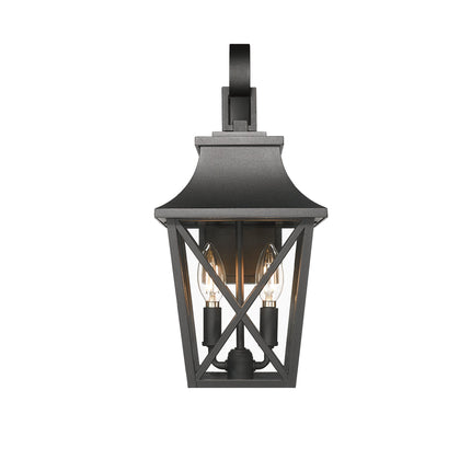 Room & Decor Black Outdoor Wall Lantern, Waterproof 2-Light Fixture