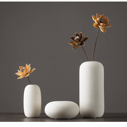 Ceramic Vase Set of Three Modern Minimalist Home Decor Vases