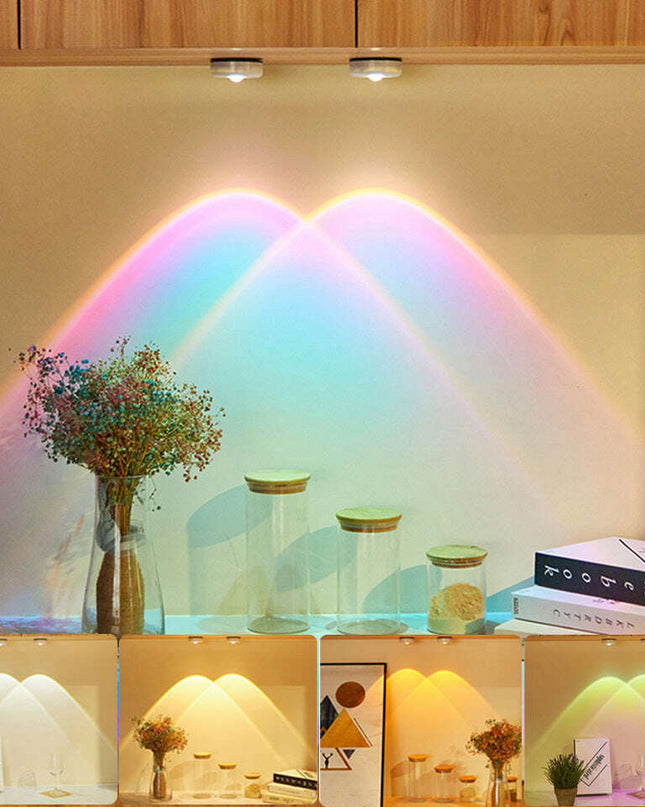 Led Lights Wireless Closet Kitchen Lights Under Furniture Battery Powered Sunset Nightlight Wall Lamp Bedroom Decoration Cabinet