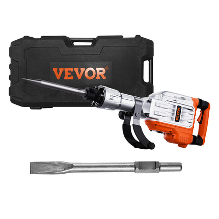 VEVOR 3500W Demolition Jack Hammer with 2 Chisel Bits & Heavy Duty Pow