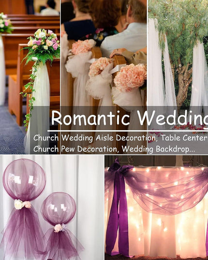 Luxurious Nylon Tulle Mesh Fabric Roll - Ideal for Weddings and Crafts - 6" x 25 Yards