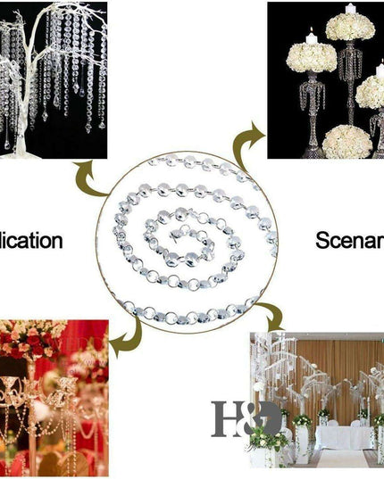 Radiant Diamond Sparkle Acrylic Bead Room Divider for Elegant Home Decor
