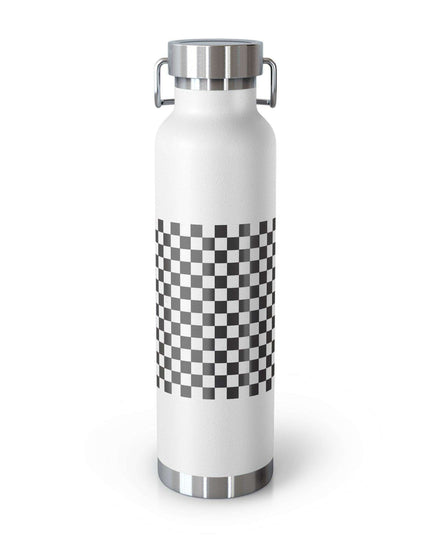 Checked Design 22 oz Insulated Stainless Steel Water Bottle - Perfect Travel Hydration Solution