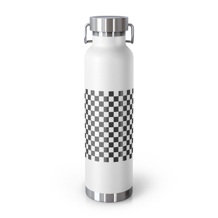 Checked 22 Oz Stainless Steel Vacuum Insulated Wide Mouth Water Bottle