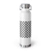 22 Oz Stainless Steel Vacuum Insulated Water Bottle with Wide Mouth - Checked Design