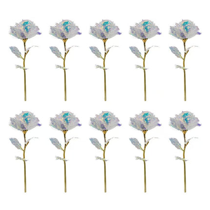 Peekaboo Studio Colorful White Roses Artificial Flower Gift - Realisti