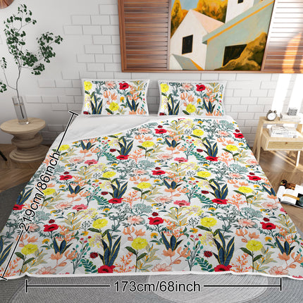 Peekaboo Studio Floral Quilt Set - 3 Pieces, Lightweight, All Season
