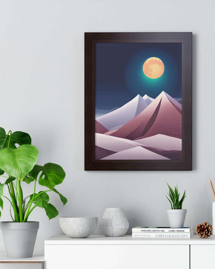 Celestial Harmony Framed Night Sky Artwork - Sustainable Chic for Your Living Space