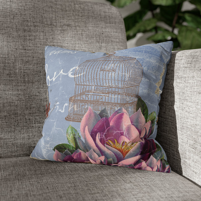 Elegant Decorative Pillow Cover with Shabby Chic Style