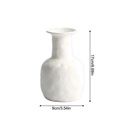 Sleek White Twisted Tube Ceramic Vase for Contemporary Decor