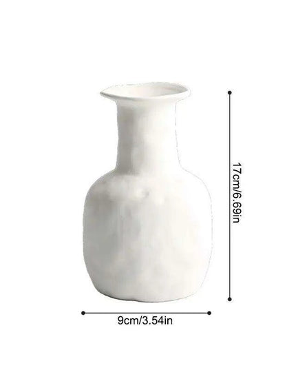 Sleek White Twisted Tube Ceramic Vase for Contemporary Decor