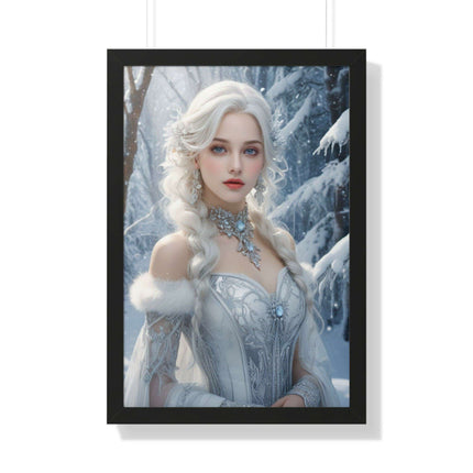Winter Wonderland Puppy Framed Gaming Art - Sustainable Decor for Your Home