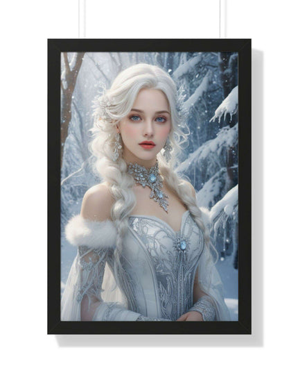 Winter Wonderland Puppy Framed Gaming Art - Sustainable Decor for Your Home
