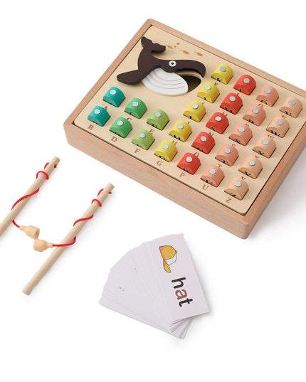Learn & Catch: Interactive Wooden Fishing Puzzle