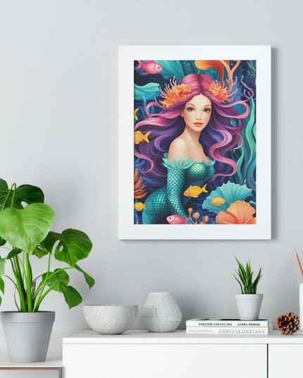 Enchanted Mermaid Retreat Vertical Wall Art - Artisan Designed by Maison d'Elite