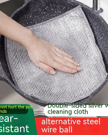 Microfiber Steel Wire Cleaning Cloths for Kitchen Dishes