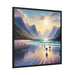 Serene Seaside - Romantic Matte Canvas Pine Frame