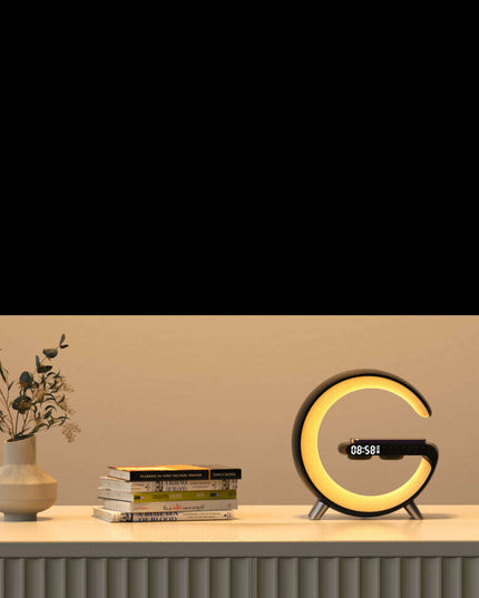 New Intelligent G Shaped LED Lamp Bluetooth Speake Wireless Charger Atmosphere Lamp App Control For Bedroom Home Decor