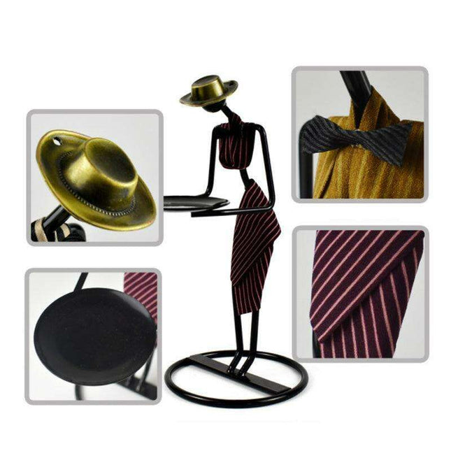 Artistic Vintage Iron Tealight Holders Featuring Elegant Women Figures