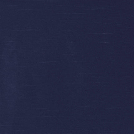 Room & Decor Lightweight Faux Silk Valance with Beads, Navy 50x26