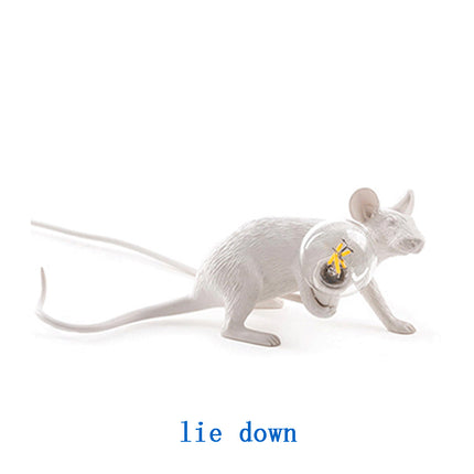 Peekaboo Studio Nordic Resin Mouse Table Lamp - LED, Mini Size