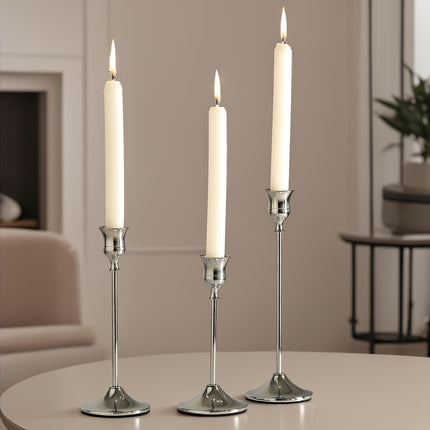 Copper Color Aluminum Alloy Candle Holder With Electroplated Ornaments