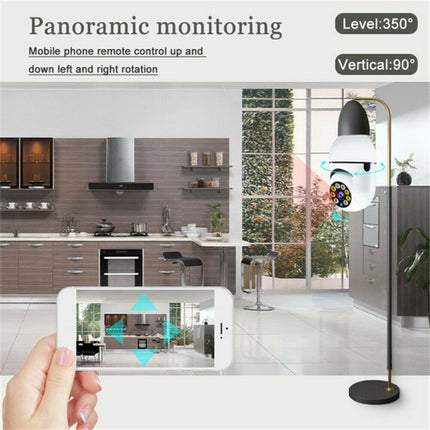 IR E27 Light Bulb Camera 1080P HD Wireless Wifi Smart Home Security Ca