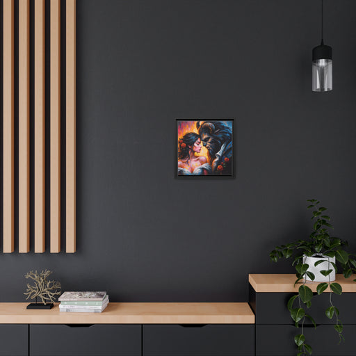 Sleek Sustainable Canvas Art Set in Stylish Black Pinewood Frame