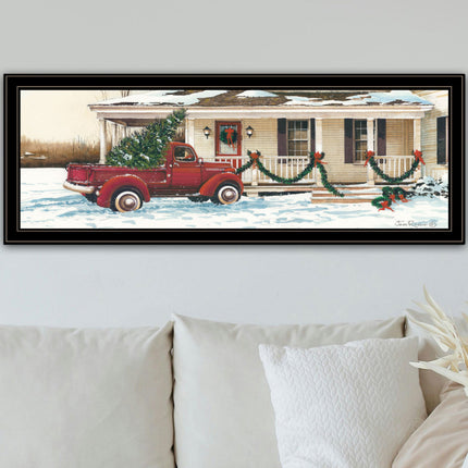 John Rossini Christmas Wall Art - Black Framed, Multicolor Design