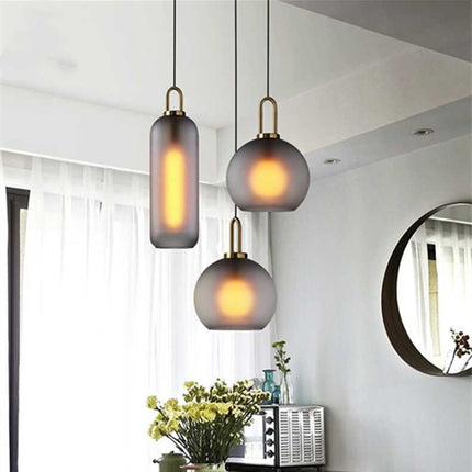 Nordic Simple Modern Glass Ball Chandelier Milk Tea Shop Clear Bar Res