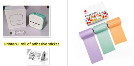 Portable Mini Thermal Label Printer Home Photo Printer Student Wrong Q