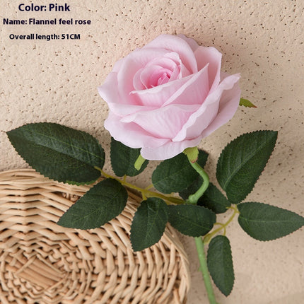 Peekaboo Studio Flannel Rose Artificial Flowers - Wedding & Home Decor