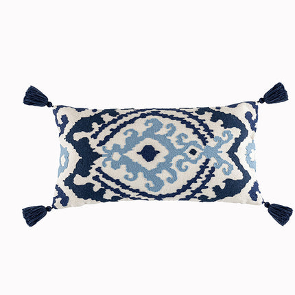 Yafeng Cushion Cover Tassel Fur Ball Patch Cushion Cover