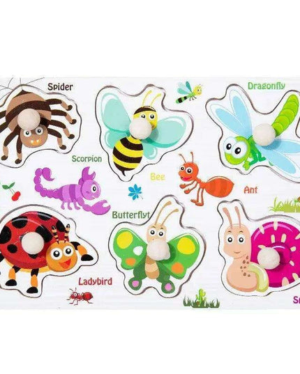 Interactive Montessori Wooden Puzzle Set - Fun Learning Toy for Early Childhood Development