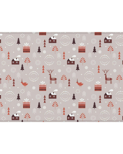 Magical Holiday Haven: Plush Personalized Children's Rug for Cozy Celebrations