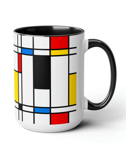 Sophisticated Dual-Tone Ceramic Coffee Cups - Morning Indulgence Series