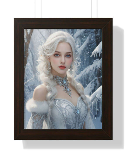 Winter Wonderland Puppy Framed Gaming Art - Sustainable Decor for Your Home