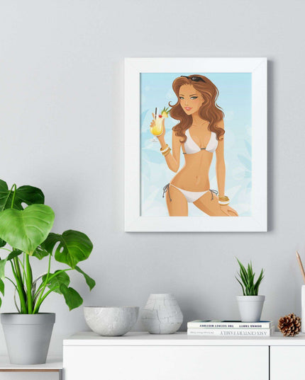 Tropical Oasis Vertical Framed Art Print