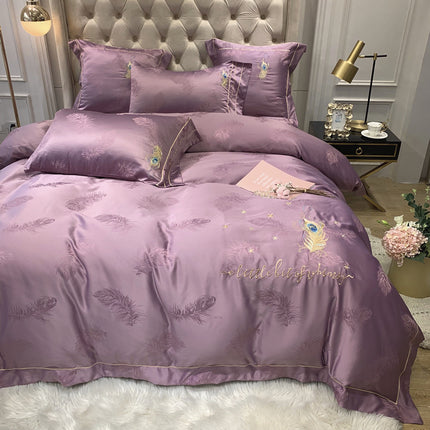 Peekaboo Studio Pure Cotton 4-Piece Quilt Cover Set - Soft & Breathabl