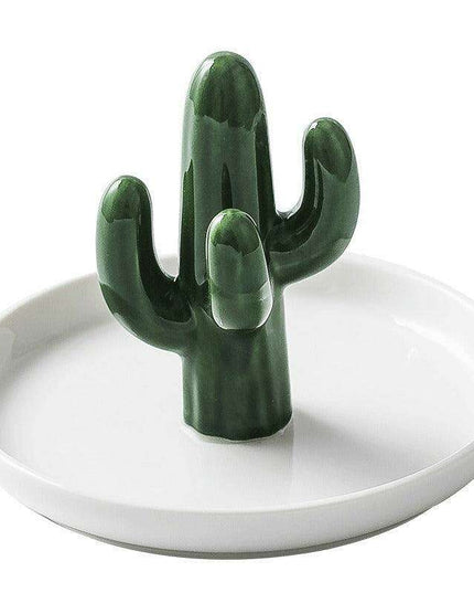 Luxurious Gold Ceramic Jewelry Holder with Hanging Tray