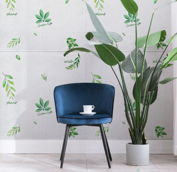 Peekaboo Studio 3D Green Leaf Wall Sticker - Removable & Waterproof