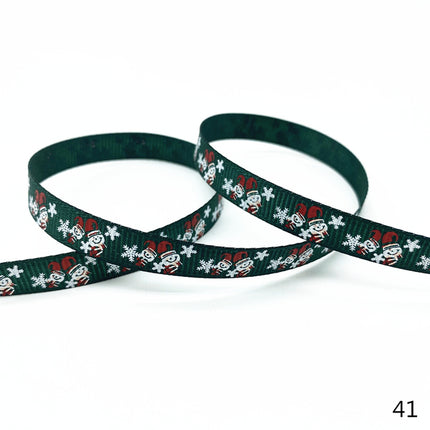 Peekaboo Studio Size 5 10mm Printed Grosgrain Christmas Ribbon - Durab