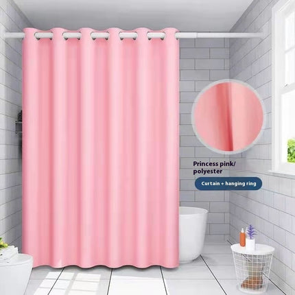 Peekaboo Studio Thick Waterproof Mildew-Proof Linen Shower Curtain