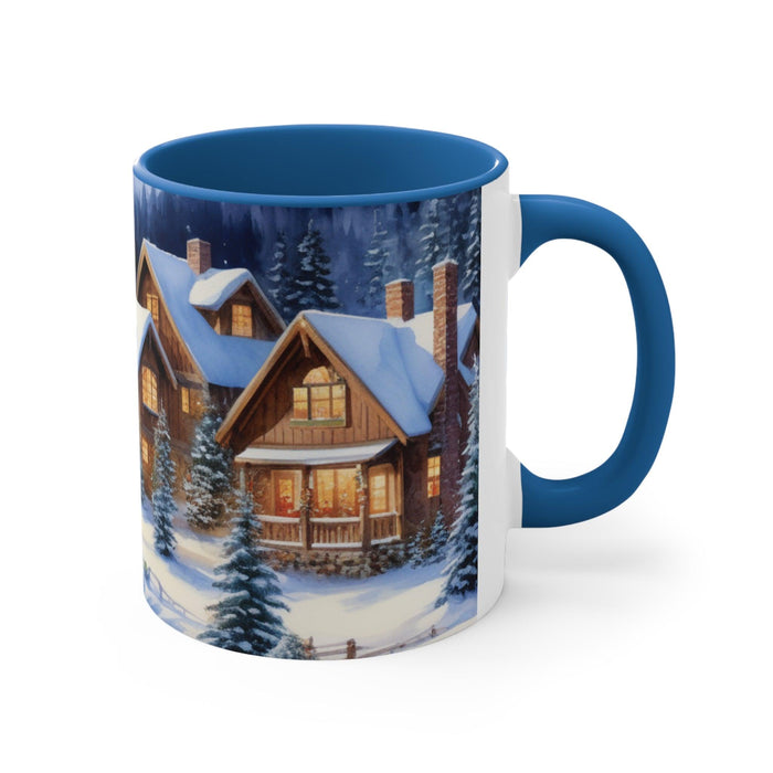 Vivid Holiday Accent Ceramic Mug - 11oz Personalized Two-Tone Style