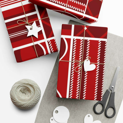 Luxurious Customizable Red Holiday Gift Wrap Set - Elevate Your Present Experience