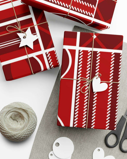 Luxurious Customizable Red Holiday Gift Wrap Set - Elevate Your Present Experience