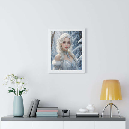 Winter Wonderland Puppy Framed Gaming Art - Sustainable Decor for Your Home
