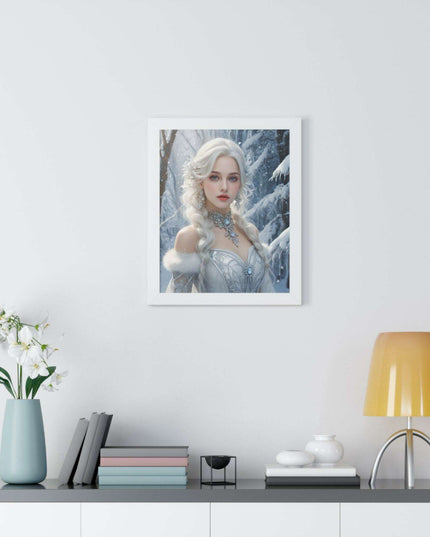 Winter Wonderland Puppy Framed Gaming Art - Sustainable Decor for Your Home