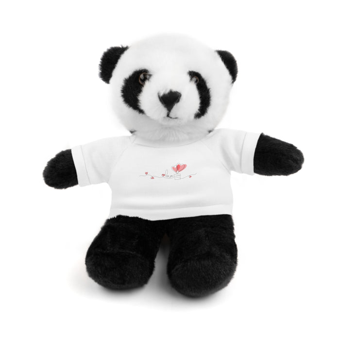 Valentine Plush Toys with Personalized T-Shirts - 8" Adorable Stuffed Animals